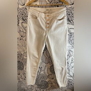 Old Navy Women's White Skinny Jeans